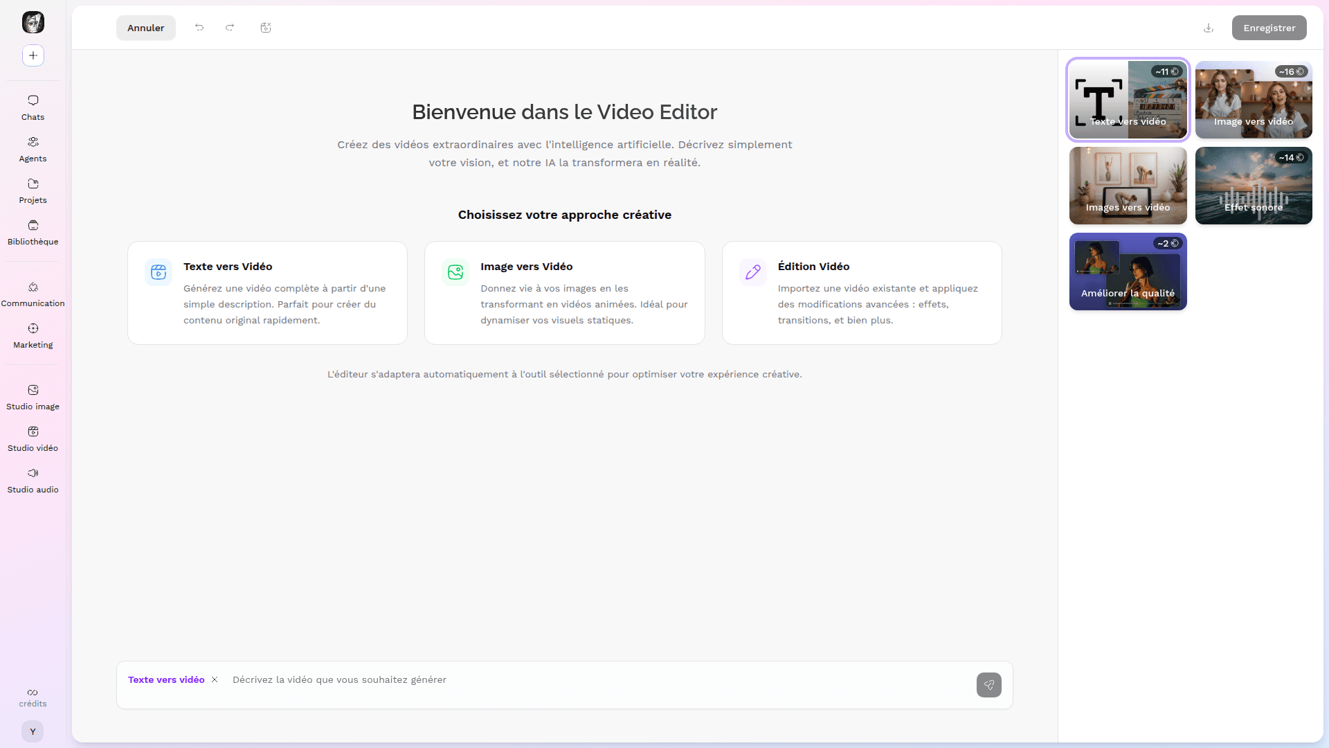 Options Studio Vidéo